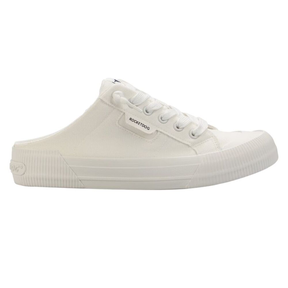 Rocket Dog Womens/Ladies Cheery Canvas Flat Mules / White
